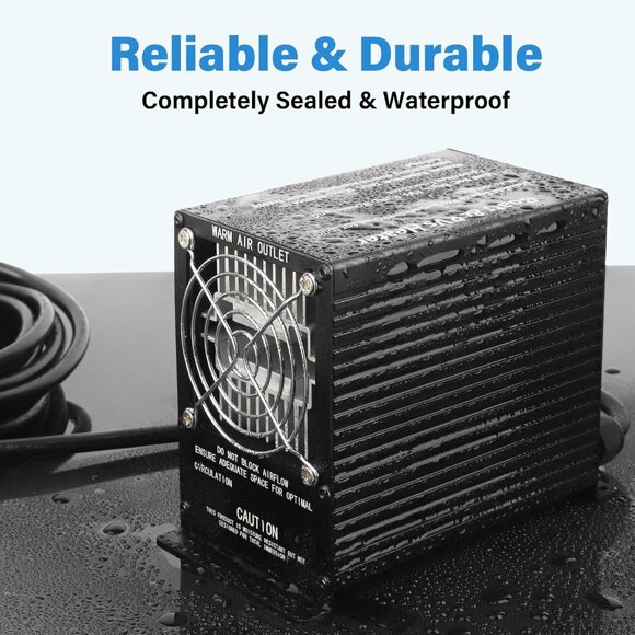 Boat Engine Compartment Heater, 400W Bilge Heater with Thermostat and Self-Regul - Picture 7 of 8